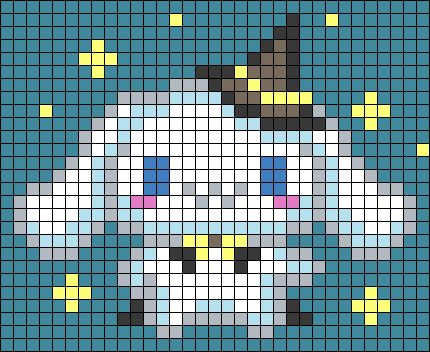 Alpha pattern #124765 | BraceletBook Modele Pixel Art, Kawaii Hello Kitty, Hello Kitty Crafts, Easy Pixel Art, Pixel Art Templates, Perler Art, Pixel Drawing, Cute Hello Kitty, Art Kawaii