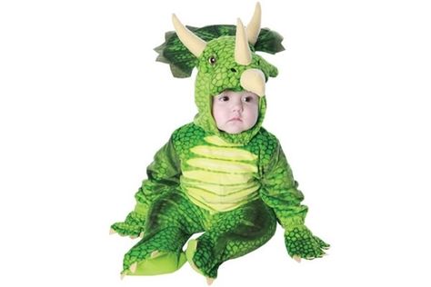 This would be a great first Halloween costume. Jumpsuit With Gloves, Triceratops Costume, Dinosaur Fancy Dress, Toddler Dinosaur Costume, Dinosaur Party Supplies, Dinosaur Costume, Toddler Halloween Costumes, Costume Themes, Toddler Costumes