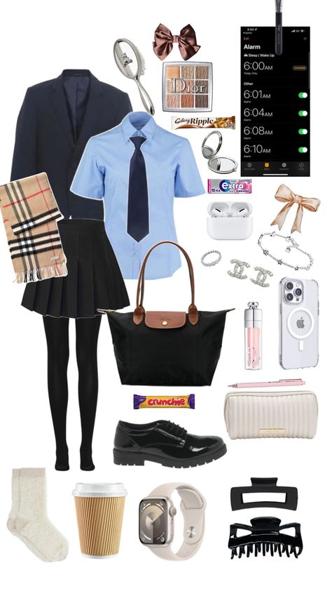 made by laila p Wren Pretty Little Liars, School Uniform Uk, British School Uniform, Chav Outfits, School Uniform Accessories, Conservative Fashion, School Bag Essentials, School Uniform Fashion, School Uniform Outfits