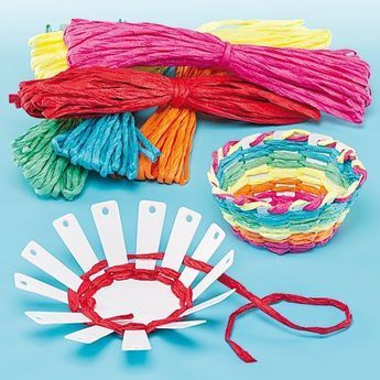 Woven Bowl, Card Basket, Weaving For Kids, Basket Weaving Diy, Colorful Baskets, Weaving Kit, Craft Kits For Kids, Weaving Projects, Craft Activities For Kids