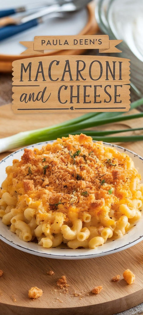 Get the ultimate comfort food with Paula Deen’s Macaroni and Cheese! With a perfectly creamy texture and loads of cheesy goodness, this dish is a must-have for dinner or holiday gatherings. Macaroni And Cheese With Cheddar Soup, Paula Deen Mac And Cheese Recipe, Paula Deen Macaroni And Cheese Recipe, Paula Dean Macaroni And Cheese, Snoop Dog Mac And Cheese Recipe, Paula Deen Mac And Cheese Baked, Paula Deen Mac N Cheese, Paula Deens Macaroni And Cheese, Paula Deen's Mac And Cheese