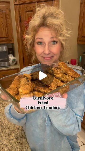 Kate Kelso Higdon on Instagram: "Carnivore Fried Chicken Tenders
Okay Carnivores – this recipe is save worthy for sure!
If you are low carb, keto or carnivore, this is a great addition to add to your dinner line up.

I used 2 lbs of chicken tenders, 4 eggs and 4 cups of ground pork rinds.

You can make your own, but I was loving the convenience of these pre-ground pork rinds that include some seasoning for flavor.

I’m cooking these in bacon grease cuz… YUM!
I just dip the tenders in the eggs and roll in the pork rind crumbs and place in the skillet after the grease is hot.

Eating carnivore is so simple and typically I’m eating a big ribeye but once or twice a week, I’m adding chicken in.  Chicken is also a great side item for us.

It doesn’t take long to cook these, just a few minutes on Carnivore Fried Chicken, Carnivore Chicken Tenders, Carnivore Chicken Recipes, Pork Rind Chicken, Ketovore Recipes, Pork Rind Recipes, Pork Rind, Fried Chicken Tenders, Meat Diet