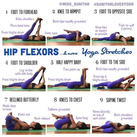 I personally find that the best way to work on intense stretches (like hip flexors, hamstring and hips) is to do them in a somewhat relaxed position. Doing them while lying down allows the mind to relax, making it easier to practice intense poses without losing awareness of the breathe. I also feel that it gives us better control in managing the intensity of the stretch. . I use a strap here, but you can use a towel if you don’t have a strap. Although it’s in a lying position, these are still ac Autogenic Training, Hip Opener, Hip Flexor Exercises, Hard Yoga, Yoga Nature, Bolesti Chrbta, Tight Hip Flexors, Hip Flexor Stretch, Hip Flexors