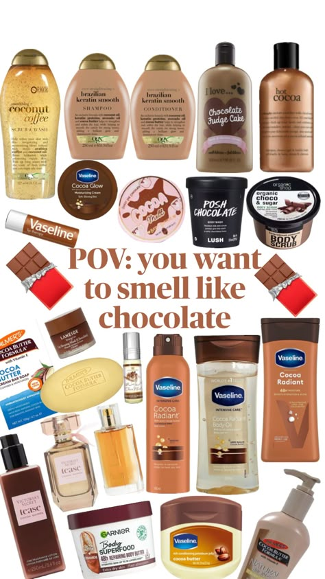 Smell like chocolate #chocolate #scent #fragrancecombo #perfume Chocolate Scent, Smell Good All Day, Good Fragrance, Choco Chocolate, How To Smell Good, Scent Combos, Fragrance Lab, To Smell Good, Basic Skin Care