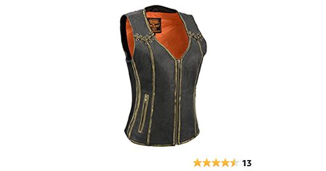 Amazon.com: Milwaukee Leather MLL4527 Women's Distressed Brown Classic Leather Vest : Clothing, Shoes & Jewelry Mens Riding Boots, Women Leather Vest, Helmet Shop, Leather Biker Vest, Leather Jacket Men Style, Black Leather Vest, Womens Riding Boots, Motorcycle Riders, Jackets Men Fashion