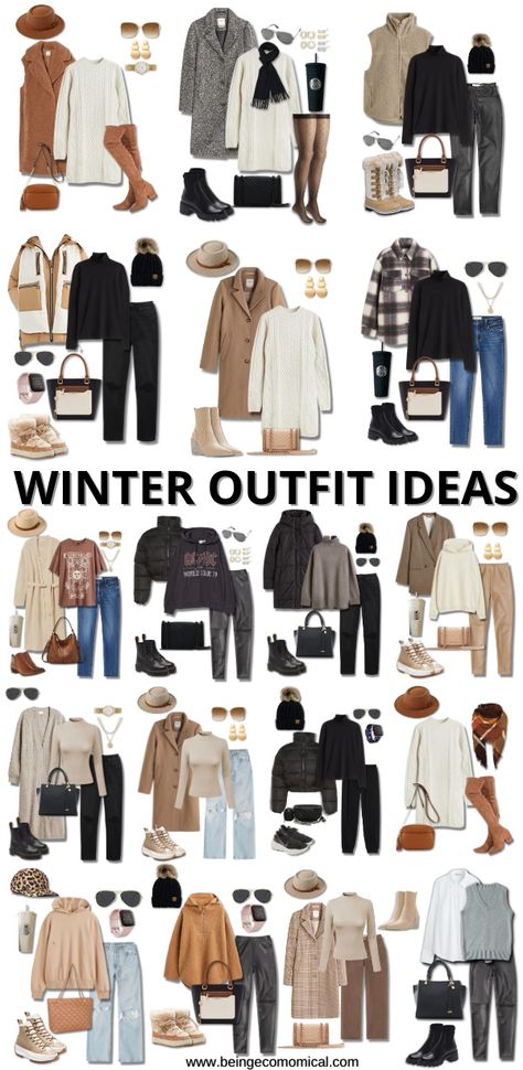 Vinter Mode Outfits, Casual Chic Winter, Chic Winter Outfits, Fashion Capsule Wardrobe, Stylish Winter Outfits, Winter Fashion Outfits Casual, Trip Essentials, Winter Outfit Ideas, Winter Capsule Wardrobe