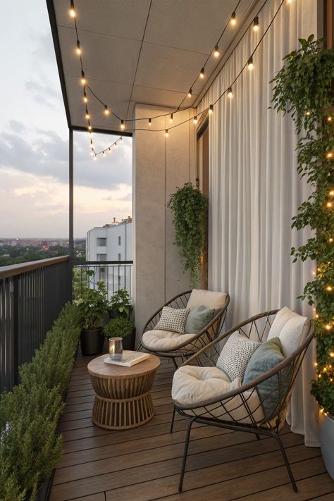 #apartment #balcony #design #ideas #home #decor Modern Boho Balcony, Luxury Apartment With Balcony, Outdoor Balcony Inspiration, Patio Furniture For Apartment Balcony, Nyc Balcony Ideas, Aesthetic Apartment Balcony, Airbnb Balcony Ideas, Florida Balcony Ideas, Decorate Balcony Apartment