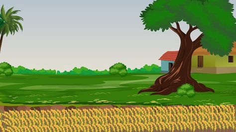 Vector illustration of indian house vect... | Premium Vector #Freepik #vector #indian-farmer #farmer #farmer-agriculture #indian-farm Farmer Equipment Animated Images, Cartoon Farm Background, Farm Cartoon Background, Farmer Background, Farming Background, Cartoon Background Images, Village Vector, Farmer Cartoon, Cartoons Hindi