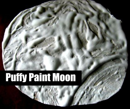 Puffy Paint Moon Craft - Learn about space with this fun sensory activity and kids craft. Paint Moon, Moon Craft, Space Art Projects, Moon Activities, Space Preschool, Space Crafts For Kids, Lunar Landing, Moon Crafts, Space Activities