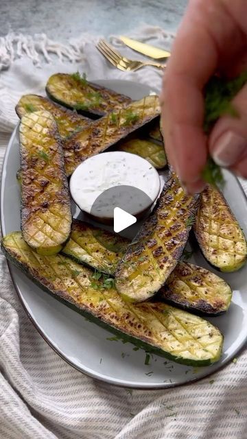 Garlic Yogurt Sauce, Zucchini Appetizer, Garlic Yogurt, Chobani Greek Yogurt, Zucchini Boats, Yogurt Sauce, Quick Healthy Meals, Instagram Link, Gourmet Kitchens