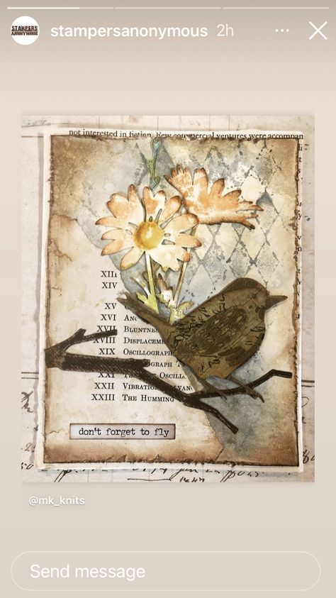 Insect Cards, Paper Cards Diy, Tim Holtz Mixed Media, Feather Cards, Art Journal Prompts, Birds Feathers, Tim Holtz Cards, Shabby Chic Cards, Mixed Media Cards