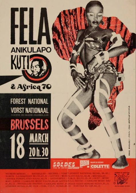 Fela Kuti, Cover Film, Rock Posters, Gig Posters, Soul Music, Black Culture, Concert Posters, Cool Posters, Album Art