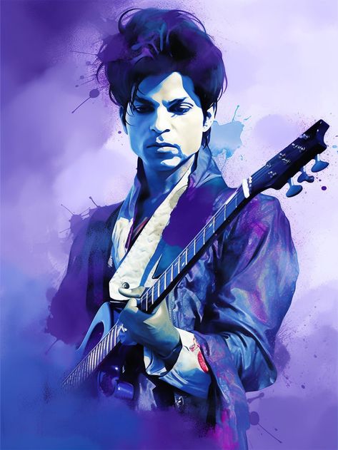 25% off all Digital Download Art. RSteeleDesigns.Etsy.com #etsy shop: Prince Purple Rain Style Art Portrait - AI Generated Digital Download Featuring Prince Playing Guitar - Trendy Music Wall Decor https://etsy.me/3oC9Mxa #purple #unframed #abstractgeometric #aiart Purple Rain Prince, Prince Purple, Music Wall Decor, Trendy Music, Prince Purple Rain, Prince Rogers Nelson, Black Person, Music Wall, Art Portrait