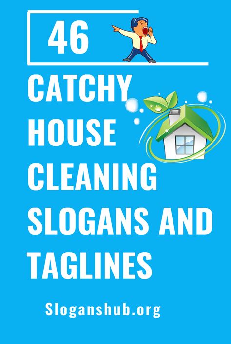 46 Catchy House Cleaning Slogans and Taglines #slogans #taglines #housecleaning #housecleaningslogans Cleaning Captions, House Cleaning Quotes, Cleaning Names Ideas, Cleaning Advertising, House Cleaning Advertising Ideas, Cleaning Business Advertising Ideas, House Cleaning Business Names, Cleaning Business Names, Cleaning Advertising Ideas