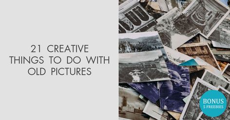 21 Creative Things to Do with Old Pictures 2x3 Photo Ideas, Crafts With Old Photos, Things To Do With Old Photos, Cute Things To Do With Pictures, Ideas For Vintage Photos, What To Do With Old Photos Ideas, What To Do With Old Family Photos, What To Do With Old Pictures, What To Do With Old Photos