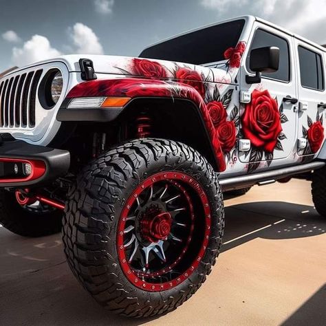 White Jeep Wrangler Accent Color, Cool Jeeps Wrangler, Red Jeep Wrangler, White Jeep Wrangler, Purple Jeep, Blue Jeep, Red Jeep, Jeep Car, Custom Jeep Wrangler