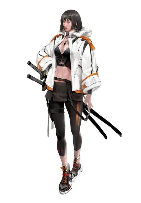 ArtStation - techwear Techwear Character Design, Yelan Fanart, Techwear Anime, Anime Techwear, Kei Outfits, Ronin Samurai, Tech Wear, Cyberpunk Clothes, Cyberpunk Fashion