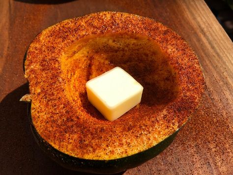 Smoked Acorn Squash {Butter Basted Bliss!} – Extraordinary BBQ Cooking Acorn Squash, On The Smoker, Acorn Squash Recipes, Smoker Recipes, Acorn Squash, Pellet Grill, Grilled Shrimp, Winter Squash, Squash Recipes