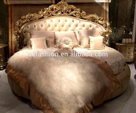 Romantic circle shape wood wedding bed, Luxury carving round bed, View elegant carved wood beds, OE-FASHION Product Details from Foshan Oe-Fashion Furniture Co., Ltd. on Alibaba.com New Classic Bedroom Furniture, New Classic Bedroom, Ornate Bed, Classic Bedroom Furniture, Circle Bed, Silk Bed Sheets, Wedding Bed, Round Bed, Bed Luxury