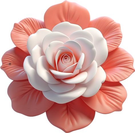 Diy Cake Topper Printable, Paper Peonies Tutorial, Rose Flower Png, Rose Reference, 3d Paper Flowers, Png Images Free, Rose Png, Iphone Dynamic Wallpaper, Flowers 3d