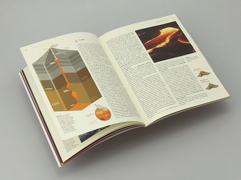 Editorial design of a scientific textbook series for highschool. Textbook Design, Documents Design, Book Design Layout, Print Layout, Business Brochure, Bullet Journal Inspiration, Board Design, Book Making, Magazine Design