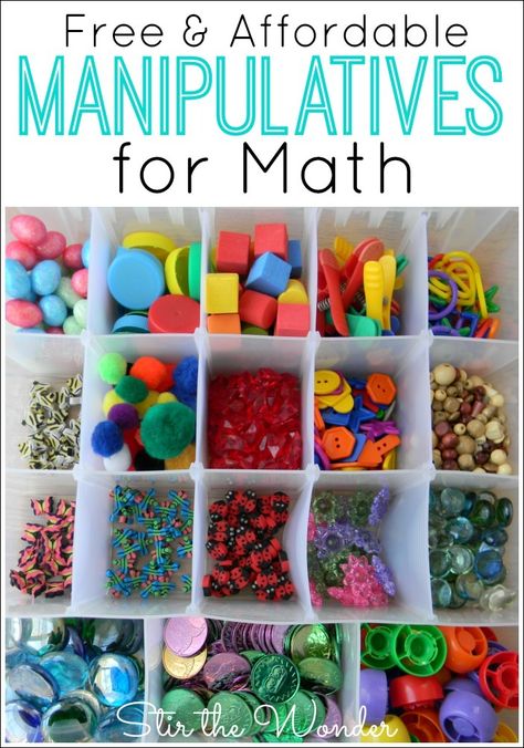 Free & Affordable Math Manipulatives | Stir The Wonder Math Manipulatives Kindergarten, Math Board, Math Boards, Special Education Elementary, Math Intervention, Math Manipulatives, Stem Steam, Elementary Math, Math Games