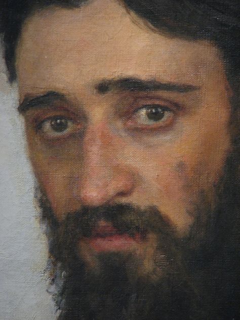 This is technique in the service of Art.  Absolutely stunning. Garshin, by Ilya Repin. Ilya Repin, 얼굴 드로잉, Russian Painting, American Gothic, Russian Artists, Russian Art, Caravaggio, Male Portrait, Face Art