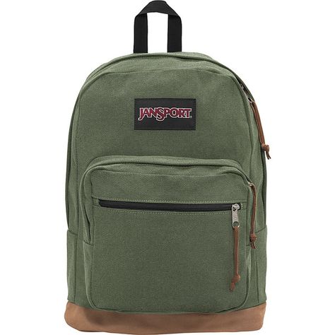 JanSport Right Pack Laptop Backpack- Discontinued Colors - Muted Green... ($40) ❤ liked on Polyvore featuring bags, backpacks, backpack, green, green laptop bag, laptop pocket backpack, jansport daypack, rucksack bags and green rucksack High School Bookbags, Jansport Green Backpack, Green Jansport Backpacks, Vintage Backpacks Aesthetic, Jansport Backpacks Aesthetic, Cute Jansport Backpacks, Green Jansport, Jansport Backpacks, Jansport Right Pack