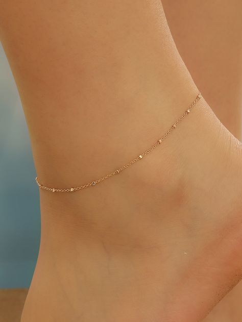 1pc Bohemian Double-layer Chain Sequin Anklet For Women Summer Ocean Handmade Ankle Bracelet Foot Leg Beach Jewelry GiftI discovered amazing products on SHEIN.com, come check them out! Handmade Ankle Bracelets, Dr Jewelry, Anklet For Women, Charm Anklet, Summer Ocean, Gold Collar, Layered Chains, Foot Jewelry, Ankle Bracelet