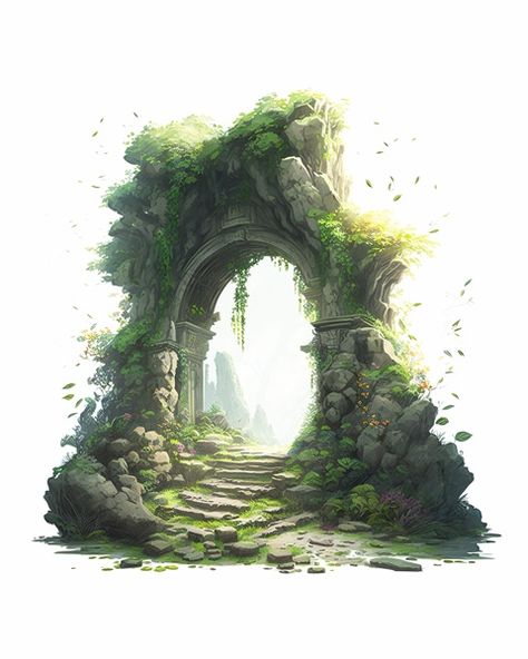 Overgrown Door - Click to view on Ko-fi - Ko-fi ❤️ Where creators get support from fans through donations, memberships, shop sales and more! The original 'Buy Me a Coffee' Page. Cool Nature, Desenho Tattoo, Game Concept Art, Nature Tattoos, Environment Design, Environment Concept Art, Fantasy Inspiration, The Quiet, Environmental Art