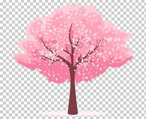 Cartoon Cherry Blossom Tree, Cherry Blossom Cartoon, Cherry Blossom Png, Peach Blossom Tree, Eyes Cartoon, Cartoon Tree, Plant Png, Flower Cake Toppers, Cartoon Trees