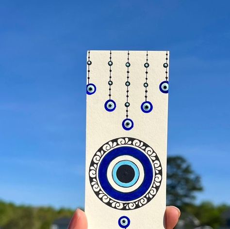 Evil Eye Journal, Mandala Designs Easy, Mandala Art Canvas Painting, Evil Eye Bookmark, Evil Eye Mandala Art, Bookmarks Handmade Mandala, Mandela Art Easy, Mandala Art Ideas Creative, Evil Eye Drawing