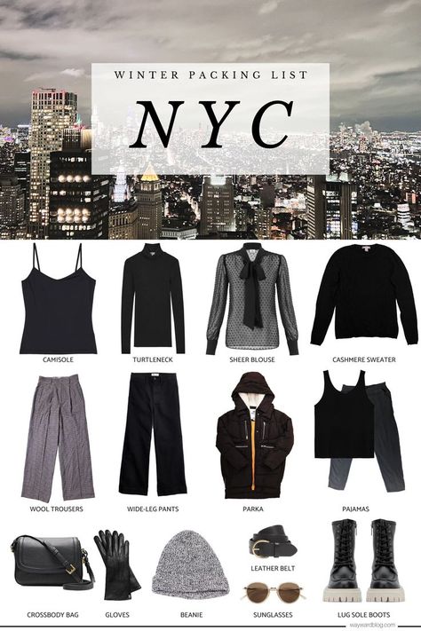 Winter In New York Outfits, Nyc Winter Outfits Cold Weather, City Outfits Winter, Nyc Packing List, New York City Outfits Winter, Winter Travel Wardrobe, New York City Winter, Weekend In New York City, Weekend In New York