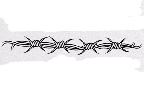 Barbed Wire Wrist Tattoo, Traditional Barbed Wire Tattoo, Tattoo Stencil Ideas, Belle Tattoo, Barbed Wire Tattoos, Tattoo Outline Drawing, Barb Wire, Chicano Drawings, Traditional Flash