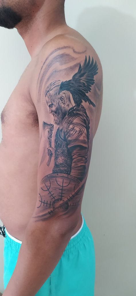 Ragnar Lothbrok Tattoo Design, Ragnar Tattoo Design, Ragnar Tattoo, Ragnar Lothbrok Tattoo, Gladiator Tattoo, Vikings Ragnar, Simple Tattoo Designs, Simple Tattoo, Ragnar Lothbrok