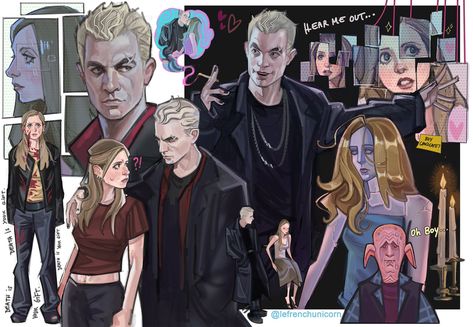 Buffy X Spike Fanart, Spike And Buffy Fanart, Spuffy Fan Art, Buffy The Vampire Slayer Fanart, Buffy Fanart, Buffy The Vampire Slayer Art, Spike And Buffy, Buffy And Spike, Buffy Vampire Slayer