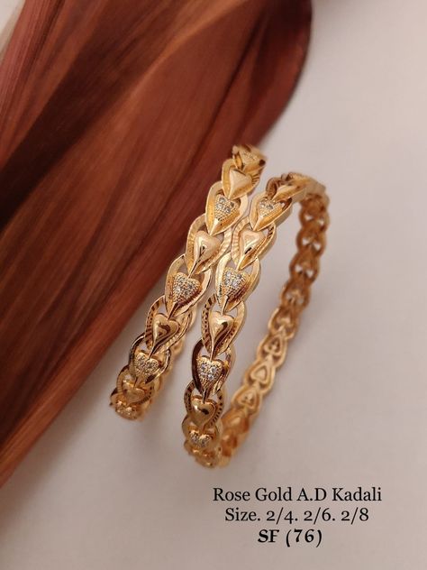 Gold Bengals Designs, Latest Bengal Design, Elegant 22k Gold Bangle, Gold Hand-strung Bangle Jewelry, Exquisite Hand-set Gold Bangle, Gold Jewelry Prom, Solid Gold Bangle, Gold Jewels Design, Gold Bangles For Women