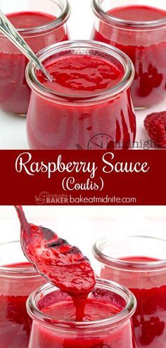 Delicious and easy fresh raspberry sauce has an intense flavor. This is sometimes called "coulis."#dessert #fruit #sauces Desserts Raspberry, Fresh Raspberry Sauce, Coulis Recipe, Fruit Sauces, Raspberry Desserts, Raspberry Coulis, Fruit Sauce, Dessert Fruit, Raspberry Recipes