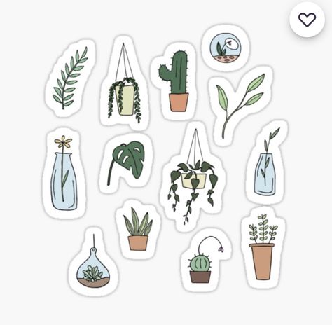 #stickers #plants #bulletjournal Tumblr Sticker, File Decoration Ideas, Fun Products, Everyday Art, Plant Aesthetic, Mini Plants, Bullet Journal Stickers, Kawaii Stickers, Plant Design