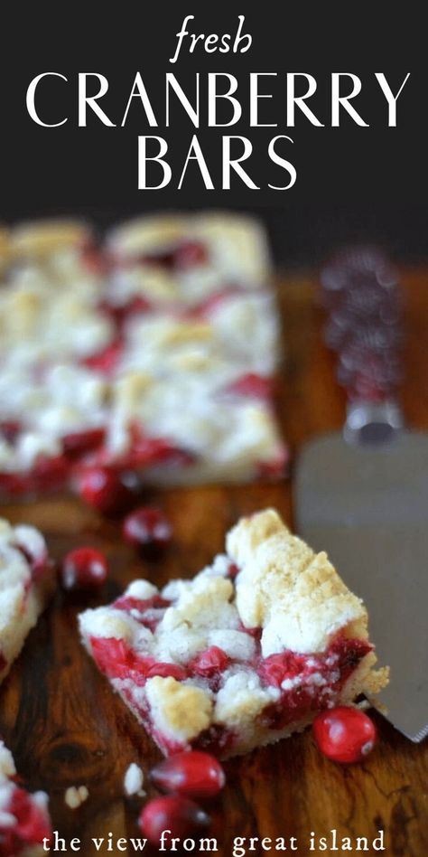 Fresh Cranberry Recipes Baking, Cranberry Bars Recipe, Shortbread Crumble, Cranberry Recipes Dessert, Fresh Cranberry Recipes, Dessert Fall, Cranberry Bars, Cranberry Dessert, Fresh Cranberry