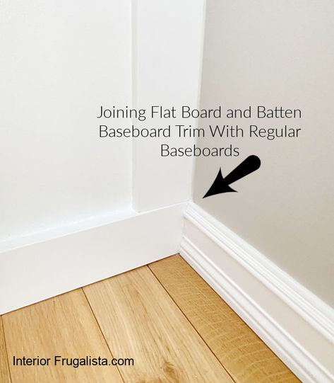 Baseboard Diy, Moulding Ideas, Baseboard Trim, Trim Ideas, Board And Batten Wall, Board And Batten, Wood Trim, Diy Tips, Nail Glue