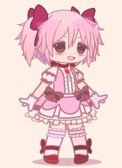 Gacha Club Skirt Ideas, Madoka Gacha Club, Gacha Anime Characters, Madoka Magica Gacha Club, Character Design Gacha, Kawaii Gacha Oc, Cutecore Gacha Oc, Kawaii Gacha Life Oc, Oc Ideas Gacha Club