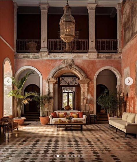 Spanish Colonial Interior Design, Spanish Villa Interior, British Colonial House, Buzios Brazil, Style Hacienda, Mexican Villa, Cuban Restaurant, Mountain Villa, Colonial Interior