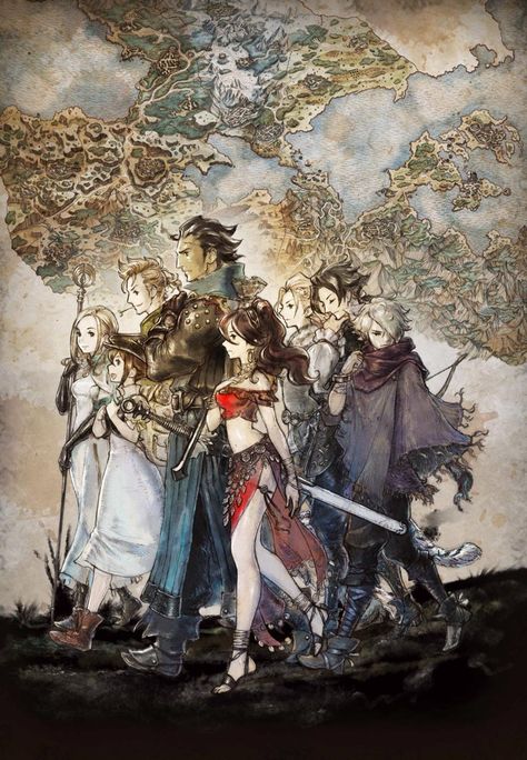 Octopath Traveler, Video Game Art, Box Art, Mosaic Crafts, Painting Kits, Final Fantasy, Cover Art, Game Art, Art Style