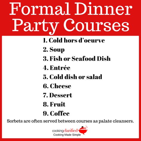 Formal Dinner Party Courses Dinner Courses Formal, Dinner Party Courses, Formal Dinner Menu Ideas, Formal Dinner Ideas, Fancy Dinner Party Menu Ideas, Elegant Dinner Party Menu Ideas, Victorian Dinner Party, Victorian Food, Victorian Masquerade