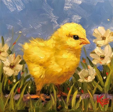 Simple Chicken Drawing, Easter Canvas Painting, Draw A Chicken, Krista Eaton, Chicken Drawing, Easter Canvas, Amazing Chicken, Easter Paintings, Chicken Painting