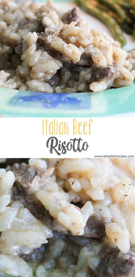 Crockpot Risotto, Beef Risotto, Divine Recipes, Italian Risotto, Cooking Risotto, Best Beef Recipes, Healthy Beef Recipes, Italian Beef, Work Meals