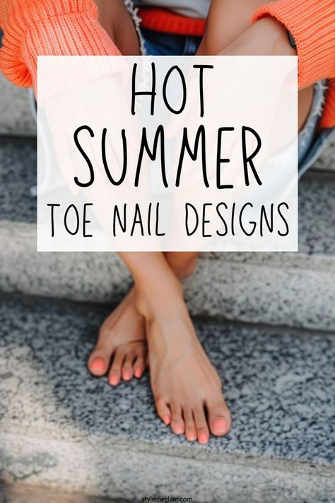 Get what everyone is talking about: the hottest summer toe nail designs and colors for 2024. Summer Toe Colors 2024, Toe Nails Ideas Summer 2024, Trendy Pedicure 2024 Summer, Pedicure Nail Colors Summer 2024, 2024 Toenail Polish, Vacation Toenail Colors, Summer 2024 Toe Nail Trends, Simple Summer Pedicure Ideas, Toe Nails Summer 2024