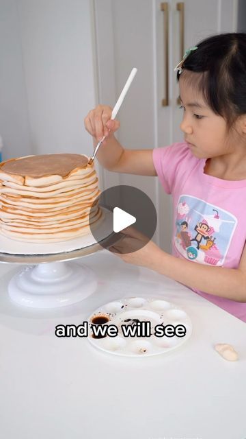 Joanna Lo on Instagram: "@thecakinggirl 🥞 Happy Saturday! More love advice from my mini me.  She’s been asking when she can marry.  I said she needs to take her time to know them first.  That has lowered her wedding fever… for now. 😅😊  Ellis: “I hope you like my pancake cake!”  #cake #cakes #pancakes breakfast food realistic cakes #cutekids #kidsbaking cake art #torontofamily momlife #relationships #loveadvice" Realistic Cakes Easy, Is It Cake, Easy Christmas Cake Recipe, Christmas Themed Cake, Pancake Cake, Realistic Cakes, My Mini Me, Pancakes Breakfast, Christmas Cake Recipes