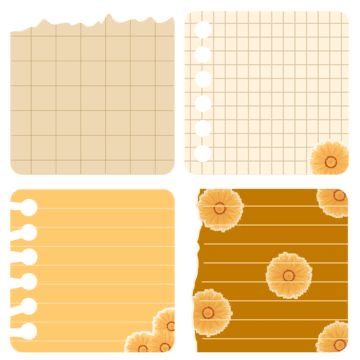 Note Illustration, Yellow Notes, Flower Notes, Pink Sticky Notes, Goodnotes Covers, Digital Sticky Notes, Yellow Sticky Notes, Note Png, Notes Stickers